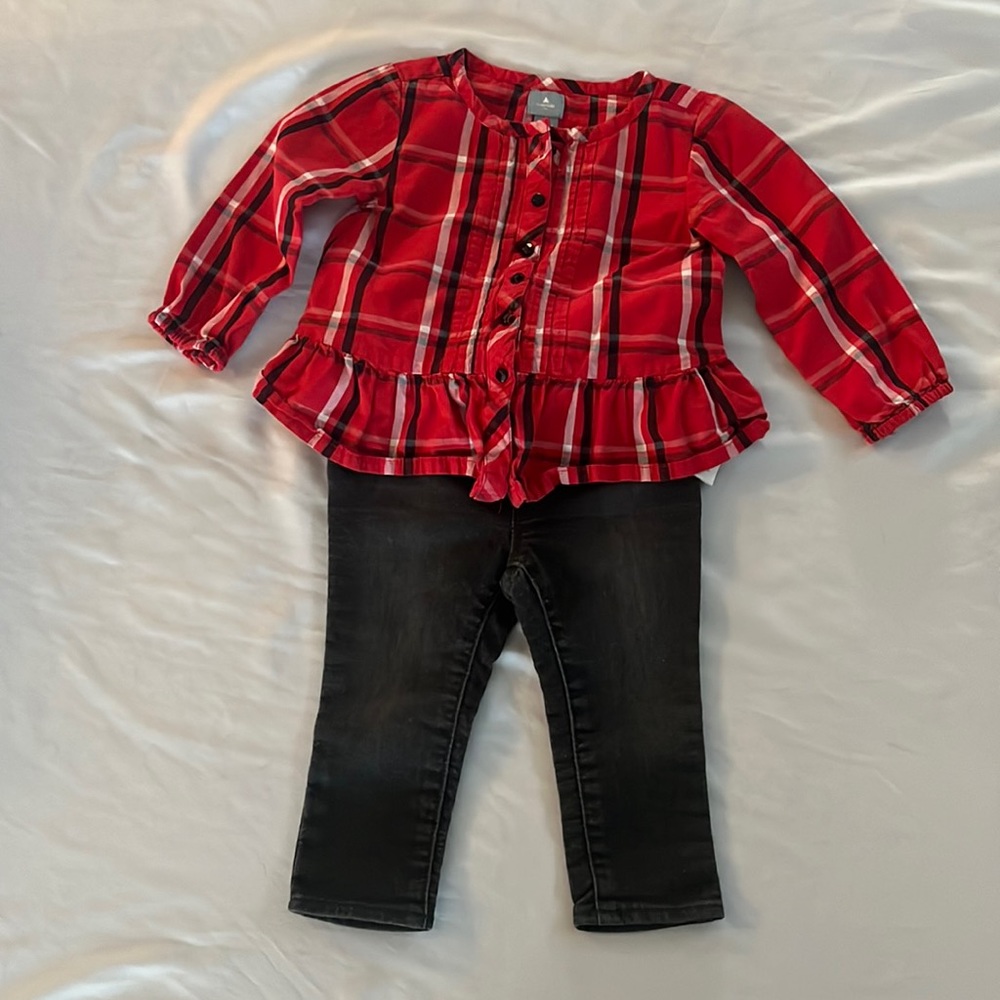 Baby Gap Blouse & Jeans 12-18M